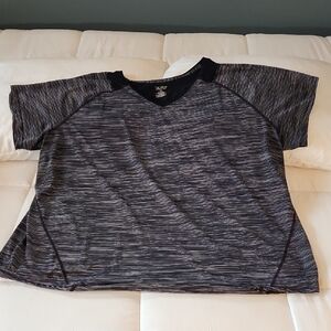 Tek Gear Black and Gray Short Sleeve Tee